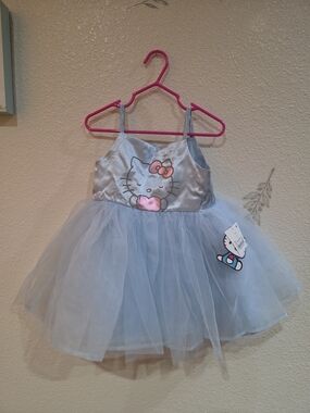 Hello Kitty Light Blue and Pink Tulle Dress Size 2T